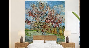 Behang - Fotobehang De roze perzikboom - Vincent van Gogh - Breedte 195 cm x hoogte 240 cm