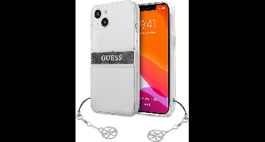 Guess Charms Transparant Backcase iPhone 13 Mini hoesje Grijs