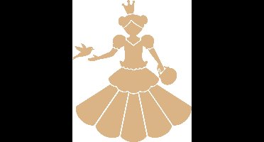 Vaessen Creative MDF - XXL prinses 4mm