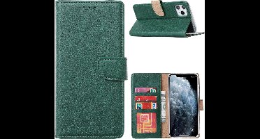 Hoesje Geschikt voor iPhone 13 Pro hoesje bookcase Groen