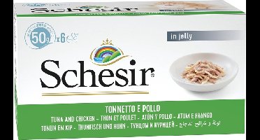 Schesir Kat Mp Blik 6x50 g Tonijn&Kip