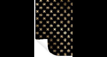 Muurstickers - Sticker Folie - Patronen - Sterren - Goud - 20x30 cm - Plakfolie - Muurstickers Kinderkamer - Zelfklevend Behang - Zelfklevend behangpapier - Stickerfolie