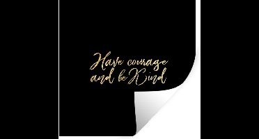 Muurstickers - Sticker Folie - Quotes - Zefvertrouwen - Goud - Zwart - 30x30 cm - Plakfolie - Muurstickers Kinderkamer - Zelfklevend Behang - Zelfklevend behangpapier - Stickerfolie