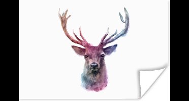 Poster Hert - Verf - Kleuren - 30x20 cm