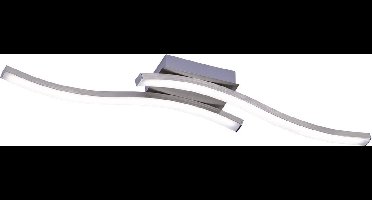 LED Plafondlamp - Plafondverlichting - Torna Ritonu - 10W - Warm Wit 3000K - Rechthoek - Mat Nikkel - Aluminium