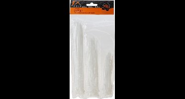 75x Kabelbinders tie-wraps set wit - 10 / 15 / 20 cm - Witte tywraps - Tie Wraps
