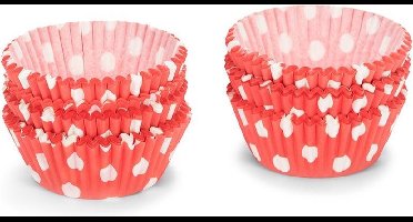Patisse Cupcakevormen Stippen 5 Cm Papier Rood/wit 200 Stuks