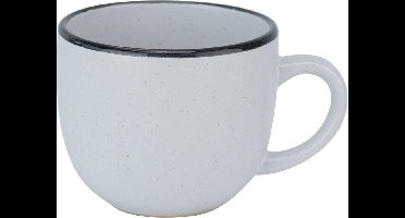 SPECKLE WHITE TAS 24CL D8,5XH7,1CMZWARTE BOORD