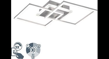REALITY VENIDA - Plafondlamp - Titanium - incl. 1x SMD 25 W - Dimbaar met schakelaar - Niet geschikt voor externe dimmer - Wand- en plafondmontage - Geheugenfunctie - Geheugenfunctie via de wandschakelaar