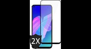 Screenprotector geschikt voor Huawei P40 Lite E - Full Screen Protector Glas - 2 Stuks