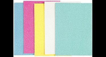 CC EVA Foam Glitter Pastel A5 2mm 5 vel