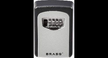 BRASQ Sleutelkluis - Sleutelkastje buiten met code - Kluisje met cijferslot - Sleutelkastje - KC500 - Grijs