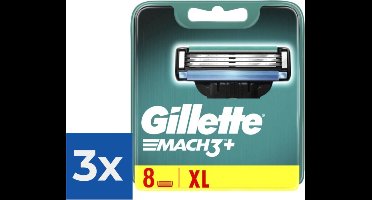 Gillette Mach 3 - 8 stuks - Scheermesjes - Voordeelverpakking 3 stuks