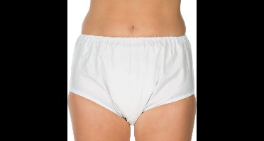 Suprima 1205 Incontinentiebroekje PVC slip, UNISEX, wit (44) (heupomtrek 106 cm)