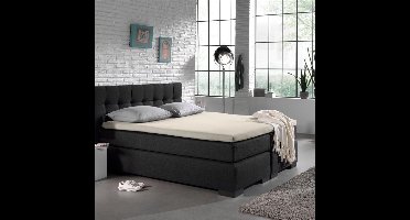 Droomtextiel Topper Hoeslaken Jersey Stretch - Crème 90x210 cm - Eenpersoons - 160g.m² Zacht Katoen