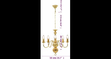 vidaXL - Kroonluchter - 5xE14 - goudkleurig