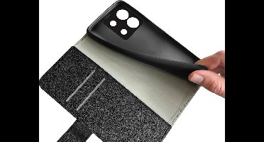 Just in Case hoesje geschikt voor Xiaomi Poco X6 Hoesje met Pasjeshouder - Bookcase Classic - Zwart