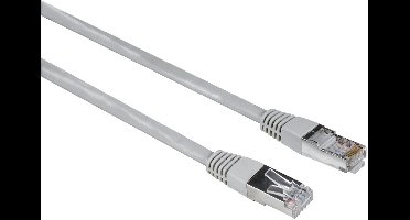 Hama 00200917 RJ45 Netwerkkabel, patchkabel CAT 5e F/UTP 5.00 m Grijs PVC-mantel, Verdraaide paren 1 stuk(s)