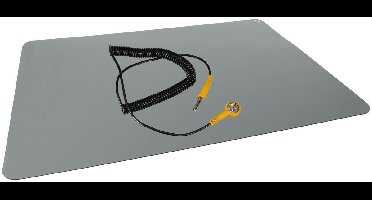 Velleman Antistatische soldeermat met aardingssnoer, 1000 x 700 mm, grijs