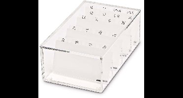 MAUL Box voor visitekaartjes - transparant - acryl - 1 stuk - 19.1 x 11.6 x 7.2 cm