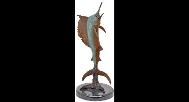 Bronzen beeld - Zeilvis - sculptuur - 38 cm hoog