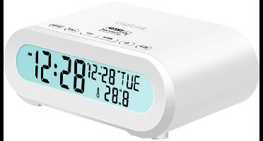 LogiLink SC0121W Wekkerradio FM USB Voelbare toetsen, Wekfunctie Wit