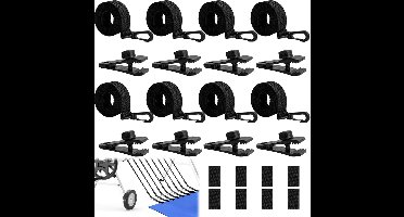 8stuks - Zwembadrolgordijnsysteem - bevestigingsbanden en klemmen - Bevestigingsbanden Geschikt Voor zwembadfolie - Zwembadafdekking Accessoires - accessoires Geschikt Voor mobiel