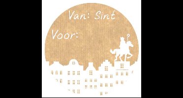 Etiketten Kraft Sint - 1000st.