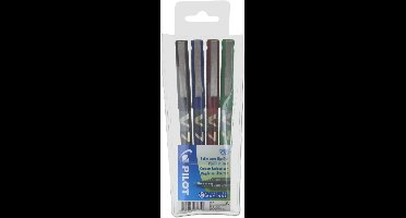 PILOT rollerball Hi-Tecpoint V5, set van 4, geassorteerde kleuren