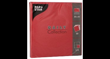PAPSTAR lunchservetten, 320 x 320 mm, 3-laags, bordeaux
