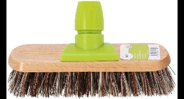 Linea Union Houten Schuurborstel met Anker 23 cm Groen - Duurzaam Gelakt Hout voor Efficiënte Reiniging