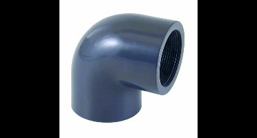 PVC Hoek 90 Graden, PVC Muffe, IG 40 mm, 1 1/4 Inch, PN10