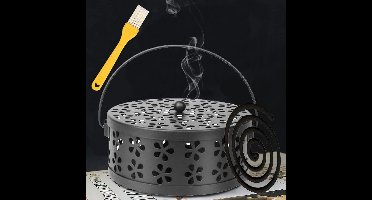 ByShane - Muggenspiraal houder met ijzeren muggenspoel - Vintage muggenspiraal box met verplaatsbare houder - Effectieve muggenbestrijding