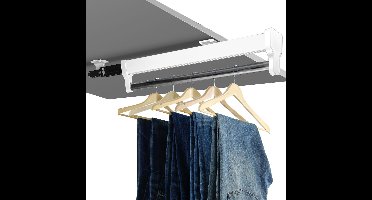 Boraboi® Kledingstang Uittrekbaar voor Kledingkast - Verstelbare Telescoopstang in Wit voor Ruimtebesparing