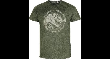 Jurassic Park Jurassic World - Cracked Earth Logo Heren T-shirt - groen - M