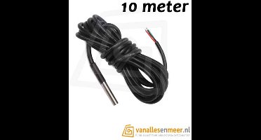 Temperatuur 1 Wire Waterdicht DS18B20 10meter geschikt voor Arduino en Raspberry.