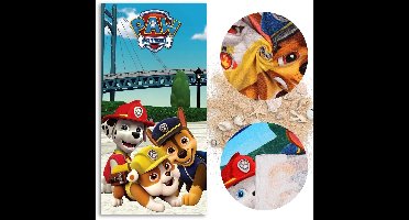 Paw Patrol Chase Marshall Rubble SNELDROGENDE Strandlaken, badlaken voor kinderen KATOEN 70x140 cm OEKO-TEX