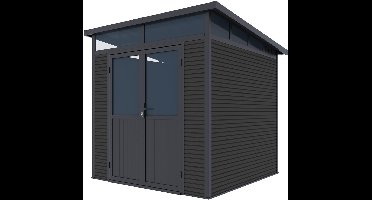 Orion tuinhuis - WPC & Aluminium - 218 x 218 cm - Antraciet