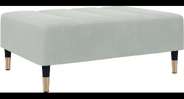 vidaXL - Voetenbank - 77x55x31 - cm - fluweel - lichtgrijs