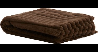 Light & Living - Plaid VAJEN - 170x130x0.5cm - Bruin
