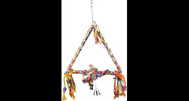 Flamingo kooihanger Traingle met bel - multicollor