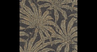 JUNGLE BLOESEM BEHANG | Botanisch - Zwart Goud Brons - A.S. Création Jade 2