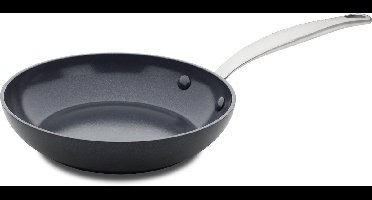 Greenpan Barcelona Aluminium Koekenpan Ø 20 cm – PFAS-vrij – Inductie Koekenpannenset – Ovenbestendig tot 220°C – Vaatwasserbestendig – Snelle opwarming – RVS handgrepen - Zwart