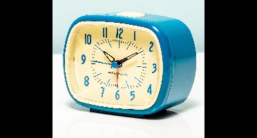 Kikkerland Retro Wekker - Classic Alarm Clock - Vintage - Blauw