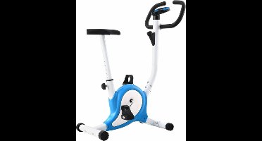 vidaXL - Hometrainer - met - bandweerstand - blauw