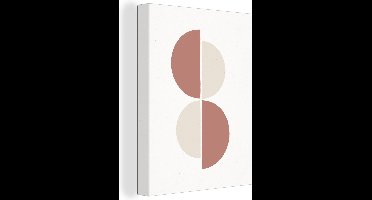 Canvas Schilderij Minimalisme - Abstract - Pastel - 90x120 cm - Wanddecoratie