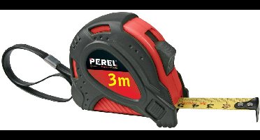 Toolland Praktische rolbandmaat, metrische schaal, met polsbandje, stootvaste ABS-behuizing, 3 m