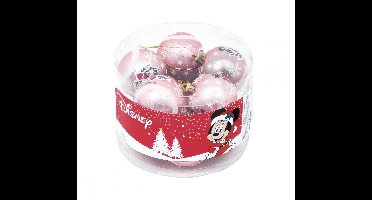 Kerstbal Minnie Mouse Lucky 10 Stuks Roze Plastic (Ø 6 cm)