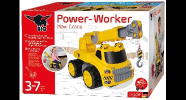 BIG - Power-Worker - Maxi Kraanwagen - Vanaf 3 jaar - Loopauto - Buitenspeelgoed