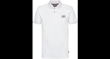 Petrol Industries - Heren Piqué polo MarAzul - Wit - Maat S